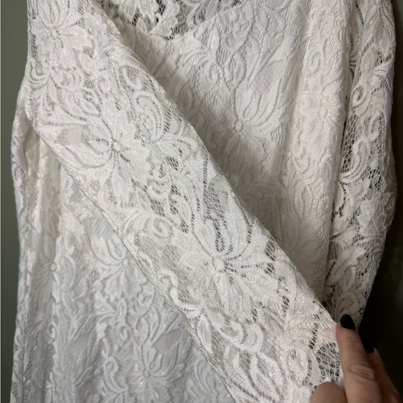 Jessica London Women's Plus Size Stretch Lace Shift Dress White Size 14W‎ - Picture 2 of 5